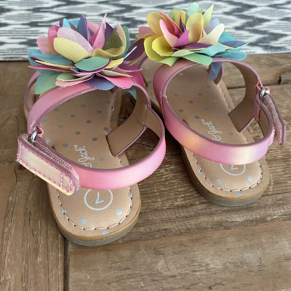 Cat & Jack: Toddler Pink and Yellow Floral Sandals